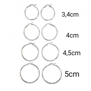 ARO ARGOLLA ACERO BLANCO 5 CM