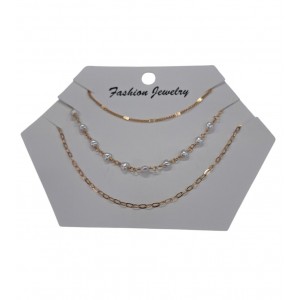 COLGANTE TRIPLE DORADO CON PERLAS