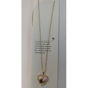 COLGANTE ACERO DORADO CON DIGE CORAZON