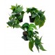 MACETA 8 CM CON PLANTA ARTIFICAL VERDE