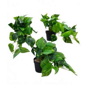 MACETA 8 CM PLASTICA CON PLANTA ARTIFICIAL 