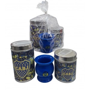 SET DE MATE METAL BOCA 3 PZAS EN BOLSA