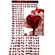  CORTINA CORAZON 1X2MTS ROJA