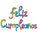GLOBO FELIZ CUMPLEA&Ntilde;OS LETRA CURSIVA
