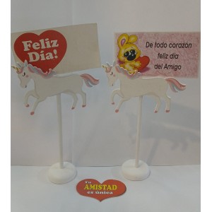 PORTAMENSAJE UNICORNIO CON BROCHE