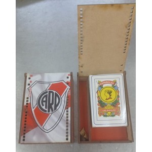 JUEGO DE TRUCO EN CAJA MADERA RIVER