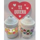 PORTAVELA METAL 10 CM CON APLIQUE GEMAS 