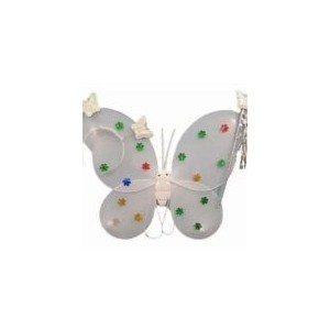 ALAS DE MARIPOSA CON VARITA Y VINCHA BLANCA