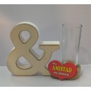  ADORNO MDF & + FLORERITO TUBO DE VIDRIO