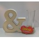  ADORNO MDF & + FLORERITO TUBO DE VIDRIO