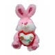 CONEJO 30 CM CON CORAZON "TE AMO" DOS COLORES