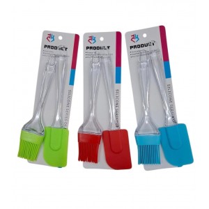 SET ESPATULA Y PINCEL SILICONA MANGO ACRILICO