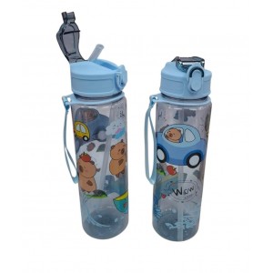 BOTELLA PLASTICA 750 ML CON DISE&Ntilde;O CAPIBARA