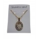 CADENA ACERO DORADO CON DIGE CON STRASS