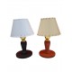 VELADOR MADERA TORNEADO 30 CM CON TULIPA