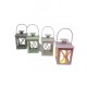  FAROL PORTA VELA METAL Y VIDRIO 11 CM